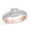 Thumbnail Image 0 of 0.33 CT. T.W. Diamond Frame Bridal Set in 10K Rose Gold