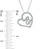 Thumbnail Image 1 of Open Hearts by Jane Seymour™ 0.15 CT. T.W. Diamond Tilted Heart Pendant in Sterling Silver