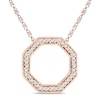 Thumbnail Image 0 of Diamond Accent Outline Octagon Pendant in 10K Rose Gold