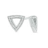 Thumbnail Image 0 of 0.09 CT. T.W. Diamond Open Triangle Stud Earrings in Sterling Silver