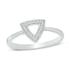 Thumbnail Image 0 of Diamond Accent Open Triangle Ring in Sterling Silver