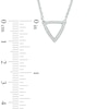 Thumbnail Image 1 of Diamond Accent Outline Triangle Necklace in Sterling Silver - 17"