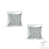 Thumbnail Image 0 of Men's 0.25 CT. T.W. Diamond Square Stud Earrings in Stainless Steel