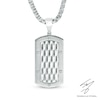 Thumbnail Image 0 of Men's Diamond-Cut Dog Tag Pendant in Stainless Steel - 24"