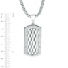 Thumbnail Image 2 of Men's Diamond-Cut Dog Tag Pendant in Stainless Steel - 24"