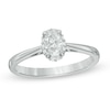 Thumbnail Image 0 of 0.60 CT. T.W. Certified Canadian Diamond Frame Engagement Ring in 14K White Gold (I/I1)