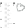 Thumbnail Image 1 of Diamond Accent Heart Stud Earrings in Sterling Silver