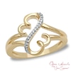 Thumbnail Image 0 of Open Hearts by Jane Seymour™ Diamond Accent Looping Ring in 10K Gold