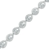 Thumbnail Image 0 of 0.45 CT. T.W. Diamond Teardrop Link Bracelet in 10K White Gold - 7.25"