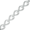 Thumbnail Image 0 of 0.95 CT. T.W. Diamond Flame Link Bracelet in 10K White Gold - 7.25"