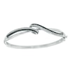 Thumbnail Image 0 of 0.45 CT. T.W. Black and White Diamond Overlay Bangle in Sterling Silver