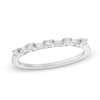 Thumbnail Image 0 of 0.18 CT. T.W. Baguette and Round Diamond Alternating Anniversary Band in 10K White Gold