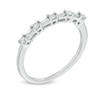 Thumbnail Image 1 of 0.18 CT. T.W. Baguette and Round Diamond Alternating Anniversary Band in 10K White Gold