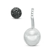 Thumbnail Image 1 of 0.06 CT. T.W. Black Diamond Drop Jacket Earrings in Sterling Silver