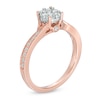 Thumbnail Image 1 of 0.49 CT. T.W. Composite Diamond Twist Shank Engagement Ring in 10K Rose Gold