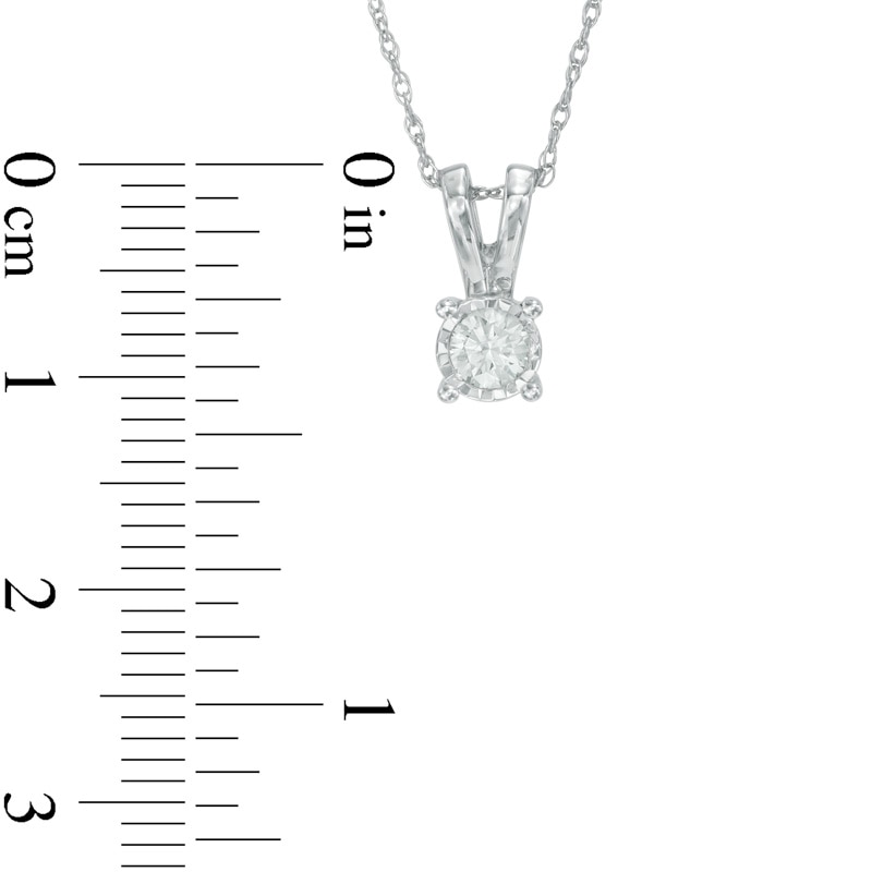 0.45 CT. T.W. Diamond Solitaire Pendant and Earrings Set in 10K White Gold