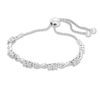 Thumbnail Image 0 of 0.05 CT. T.W. Diamond Two-Stone Infinity Bolo Bracelet in Sterling Silver - 9.5"