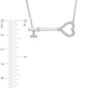 Thumbnail Image 1 of Diamond Accent Sideways Key Necklace in Sterling Silver - 16.75"