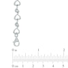 Thumbnail Image 1 of Diamond Accent Heart Link Bracelet in Sterling Silver - 7.5"