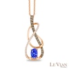 Thumbnail Image 0 of Le Vian® Blueberry Tanzanite™ and 0.44 CT. T.W. Diamond Infinity Twist Pendant in 14K Strawberry Gold™
