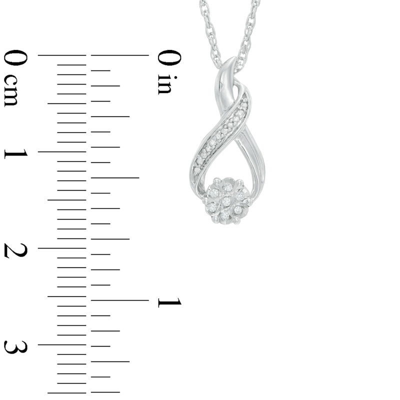 Diamond Accent Infinity Earrings and Pendant Set in Sterling Silver