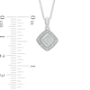 Thumbnail Image 1 of Diamond Accent Square Frame Pendant and Stud Earrings Set in Sterling Silver