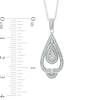 Thumbnail Image 1 of Diamond Accent Teardrop Vintage-Style Pendant and Earrings Set in Sterling Silver