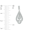 Thumbnail Image 2 of Diamond Accent Teardrop Vintage-Style Pendant and Earrings Set in Sterling Silver