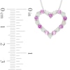 Thumbnail Image 1 of Lab-Created Opal and Pink Sapphire Heart Pendant in Sterling Silver