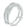 Thumbnail Image 1 of 0.23 CT. T.W. Diamond Double Crossover Solitaire Enhancer in 10K White Gold