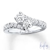 Thumbnail Image 0 of Ever Us™ 2.00 CT. T.W. Two-Stone Diamond Bypass Ring in 14K White Gold