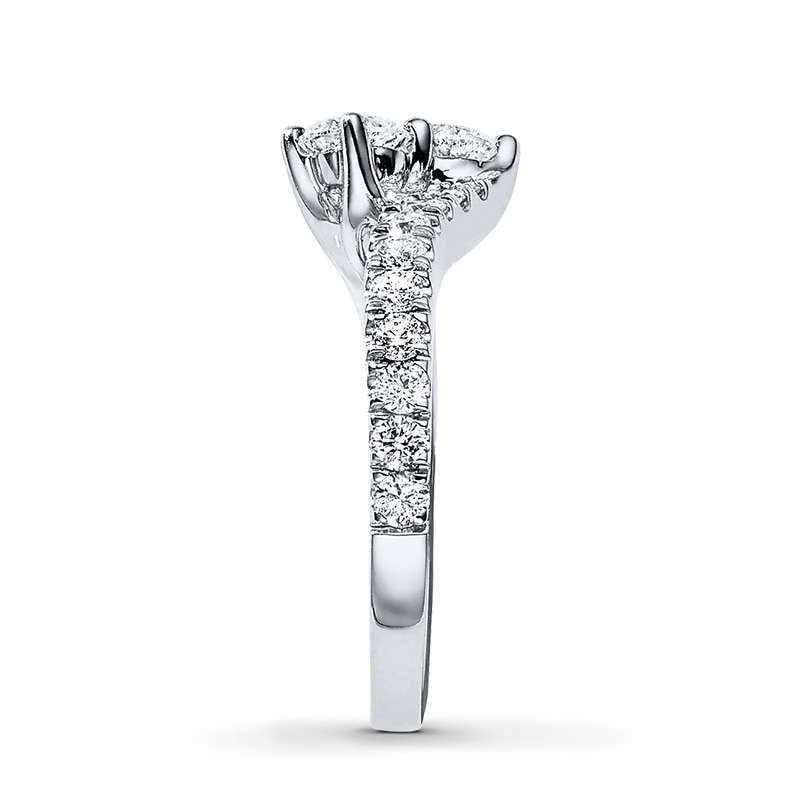 Ever Us™ 2.00 CT. T.W. Two-Stone Diamond Bypass Ring in 14K White Gold