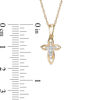 Thumbnail Image 1 of Diamond Accent Outlined Cross Pendant in 10K Gold