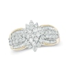 Thumbnail Image 0 of 0.95 CT. T.W. Round and Baguette Composite Diamond Engagement Ring in 14K Gold