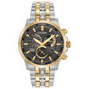 Thumbnail Image 0 of Men's Citizen Eco-Drive® Calibre 8700 Perpetual Calendar Two-Tone Watch with Black Dial (Model: BL8144-54H)