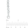Thumbnail Image 1 of 0.23 CT. T.W. Diamond Infinity Link Flower Bracelet in Sterling Silver - 7.25"