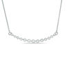 Thumbnail Image 0 of 0.25 CT. T.W. Diamond Curved Bar Necklace in 10K White Gold - 16.5"