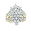 Thumbnail Image 0 of 2.00 CT. T.W. Composite Diamond Starburst Ring in 10K Gold