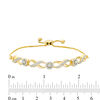 Thumbnail Image 1 of 0.45 CT. T.W. Diamond Infinity Bolo Bracelet in 10K Gold - 9.5"