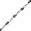 Thumbnail Image 0 of 0.45 CT. T.W. Champagne and White Diamond Twine Bracelet in 10K White Gold - 7.25"
