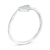 Thumbnail Image 1 of Diamond Accent Solitaire Heart Promise Ring in 10K White Gold