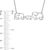 Thumbnail Image 1 of 0.12 CT. T.W. Diamond Elephant Family Necklace in Sterling Silver - 17"