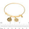 Thumbnail Image 2 of Chrysalis "Daughter" Charms Adjustable Bangle in Yellow-Tone Brass