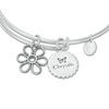 Thumbnail Image 1 of Chrysalis "Sister" Charms Adjustable Bangle in White Brass