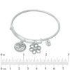 Thumbnail Image 2 of Chrysalis "Sister" Charms Adjustable Bangle in White Brass