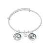 Thumbnail Image 0 of Chrysalis "Creativity" Charms Adjustable Bangle in White Brass