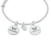 Thumbnail Image 1 of Chrysalis "Creativity" Charms Adjustable Bangle in White Brass