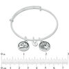 Thumbnail Image 2 of Chrysalis "Creativity" Charms Adjustable Bangle in White Brass