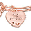 Thumbnail Image 1 of Chrysalis "Family" Charms Adjustable Bangle in Rose-Tone Brass
