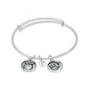 Thumbnail Image 0 of Chrysalis "Wisdom" Charms Adjustable Bangle in White Brass